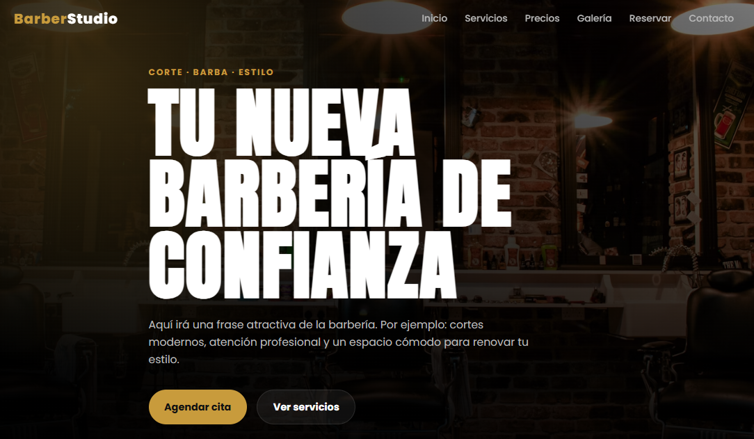 Proyecto web para barbería