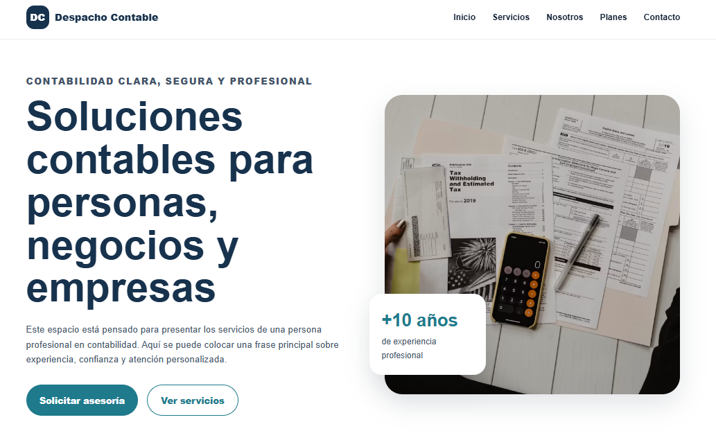 Proyecto web para contador