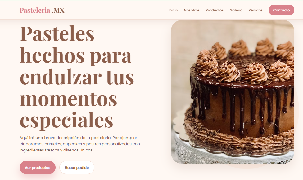 Proyecto web para pastelería